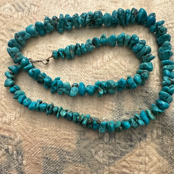 COPY - Vintage Navajo Turquoise Nugget Necklace 20” - 49 grams - Picture 5 of 14